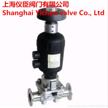 Pneumatic Sanitary Diaphragm Valve with Manual-Operated